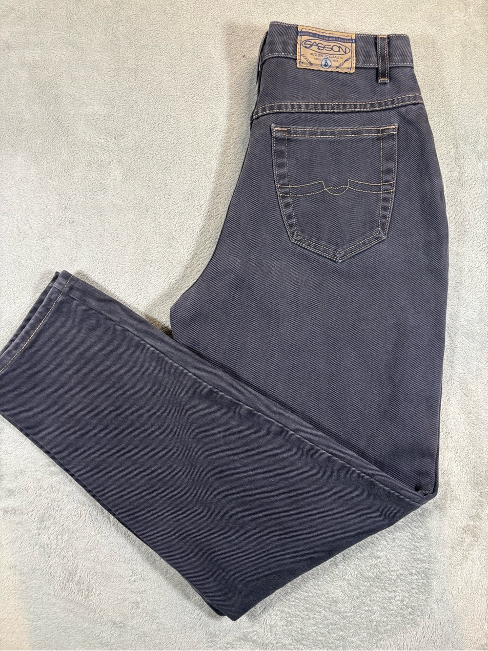 VTG Sasson High Rise Mom Jeans Tapered Dark Grey Made in Canada Size 12 Regular